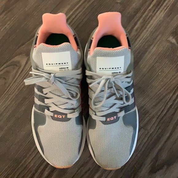 EQT pink grey and white adidas, size 8 - Picture 5 of 5
